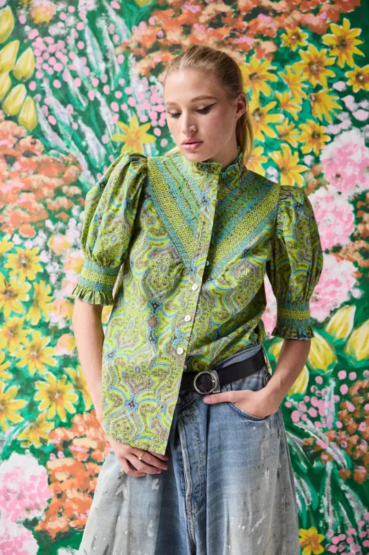 Short Sleeve Smocked Shirt made by Hope for Flowers