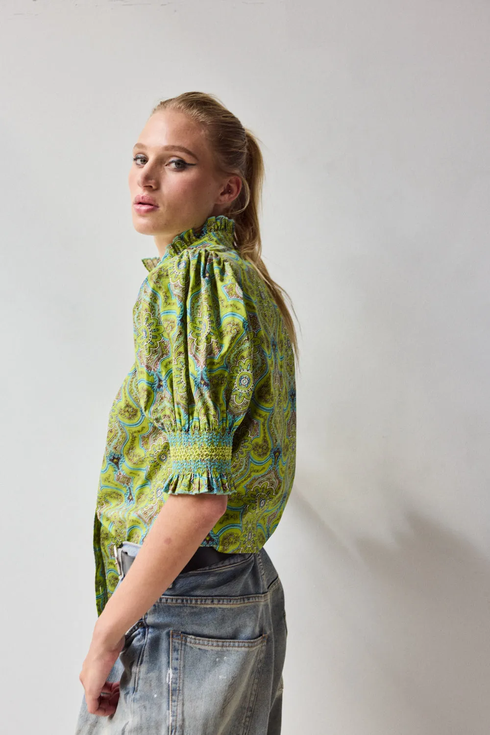 Short Sleeve Smocked Shirt sold by Hope for Flowers product image thumbnail 3