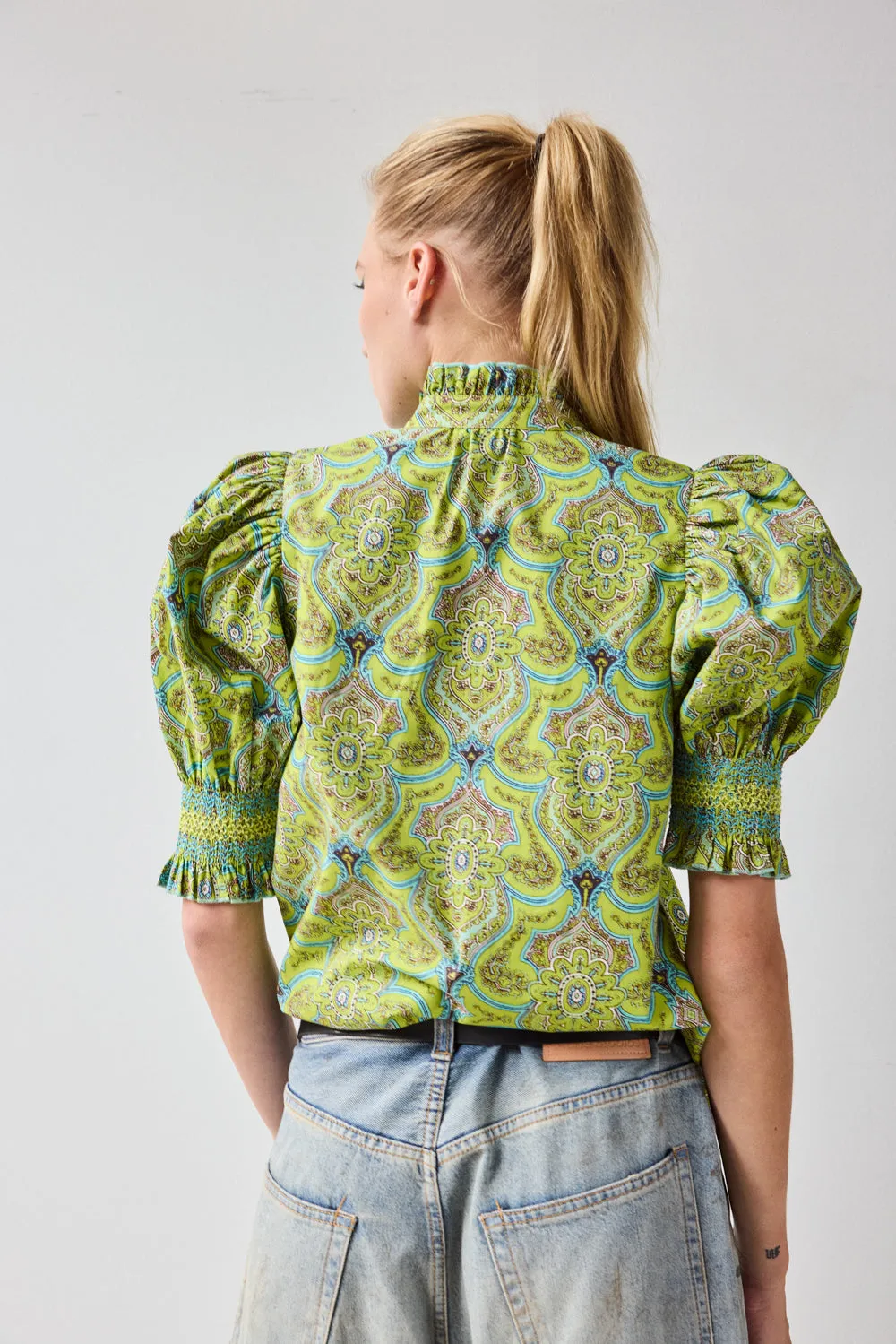 Short Sleeve Smocked Shirt sold by Hope for Flowers product image thumbnail 4