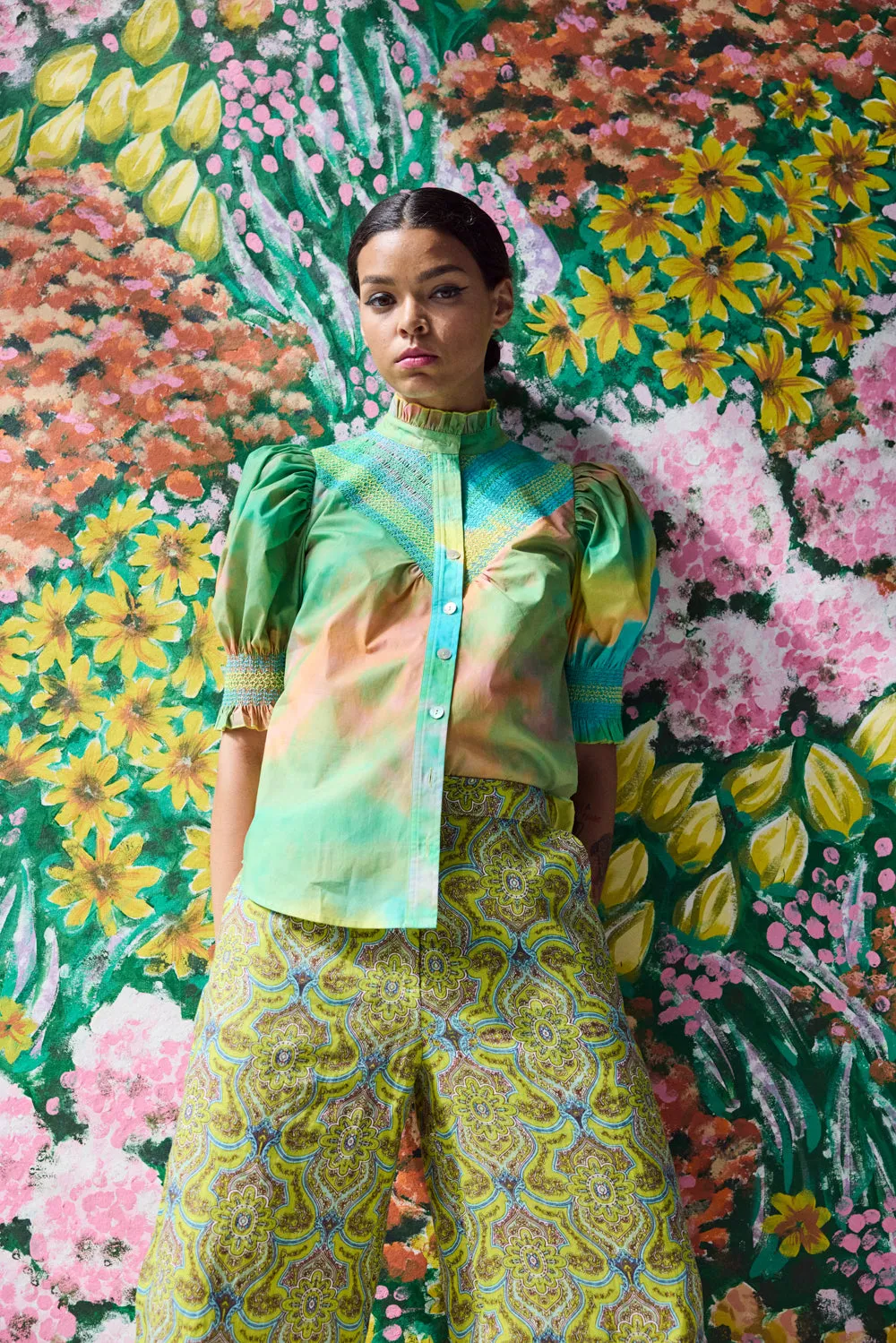 Short Sleeve Smocked Shirt sold by Hope for Flowers product image thumbnail 2