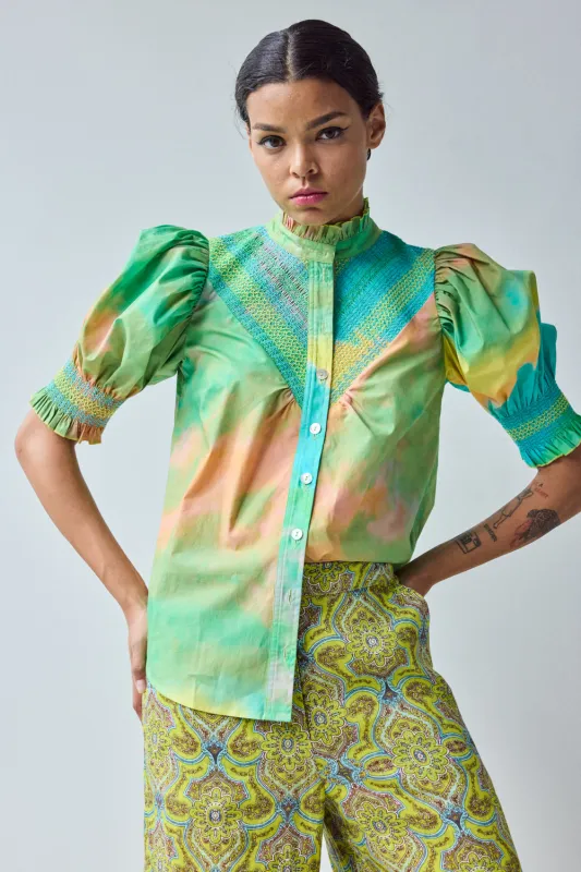 Short Sleeve Smocked Shirt made by Hope for Flowers