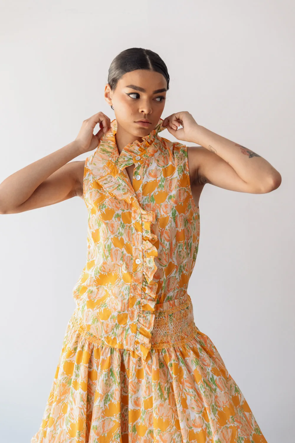 Sleeveless Frilled Buttondown sold by Hope for Flowers product image thumbnail 2