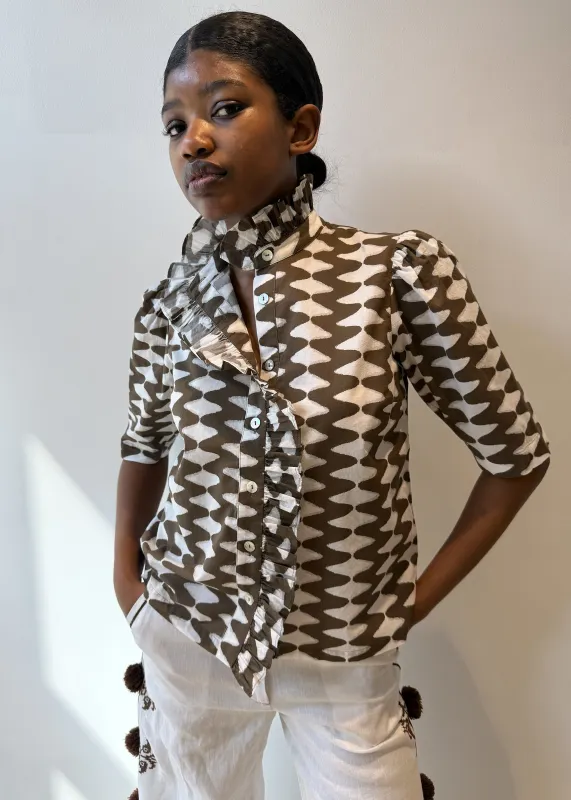 Frilled Buttondown made by Hope for Flowers