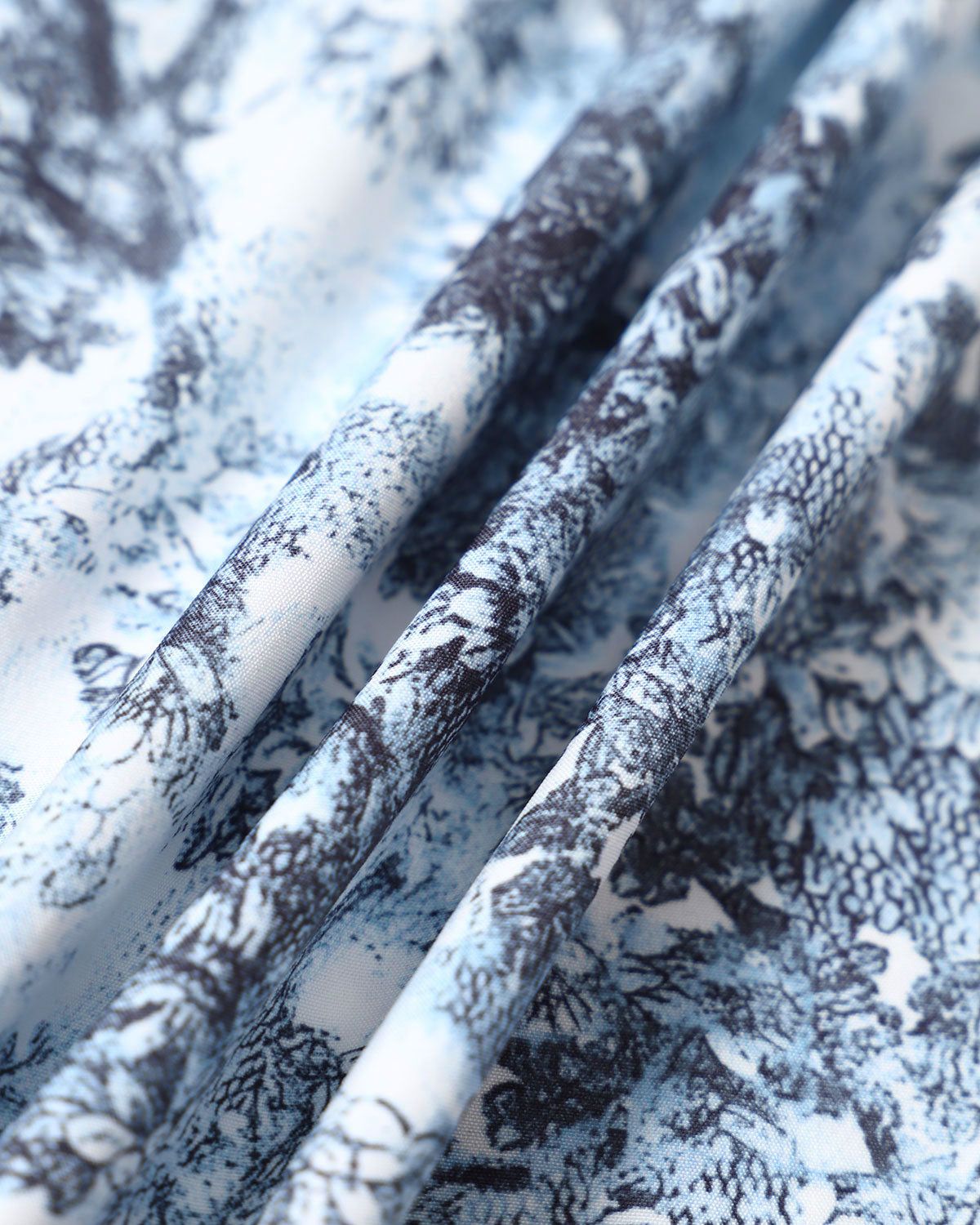 The Blue Belted Floral Button Shirt Midi Dress sold by rihoas product image thumbnail 7