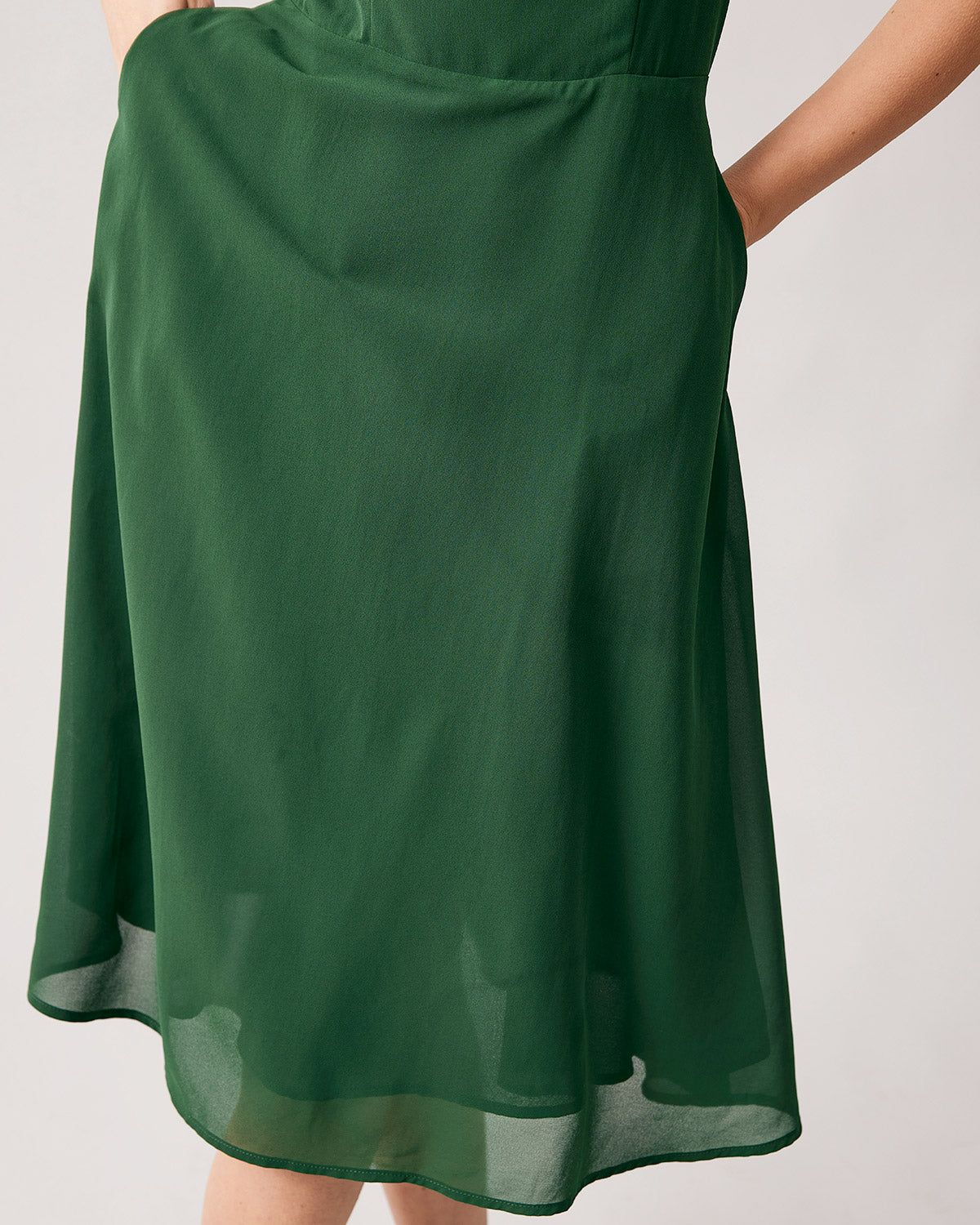 The Green Spaghetti Strap Midi Dress sold by rihoas product image thumbnail 2