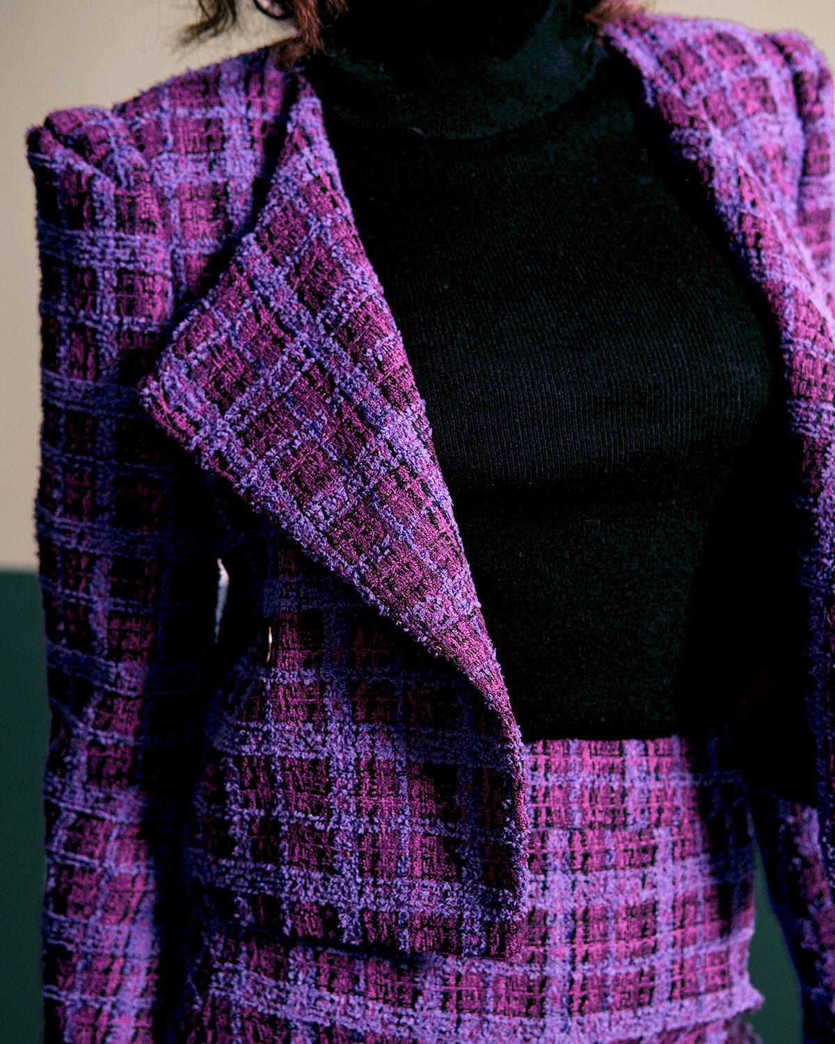 The Plaid Tweed Cropped Jacket sold by rihoas product image thumbnail 2