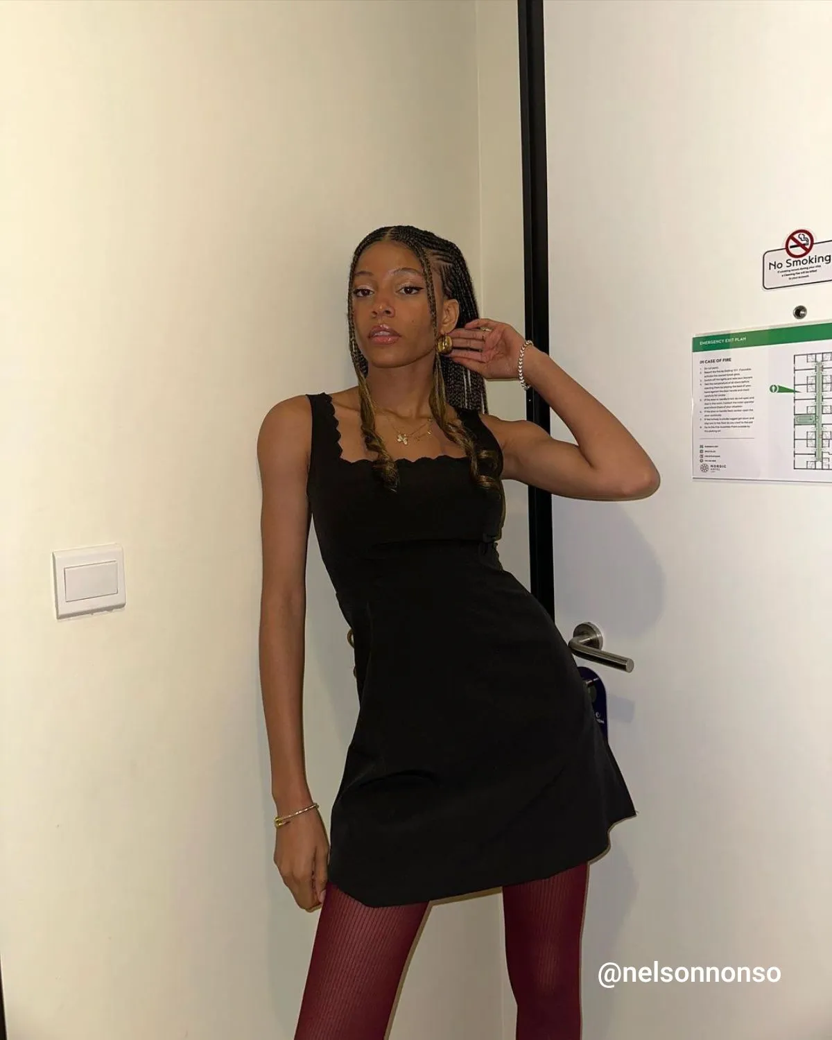 The Black Square Neck Scalloped Mini Dress sold by rihoas product image thumbnail 5