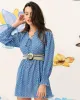 The Frill Trim Tie Neck Mini Dress sold by rihoas