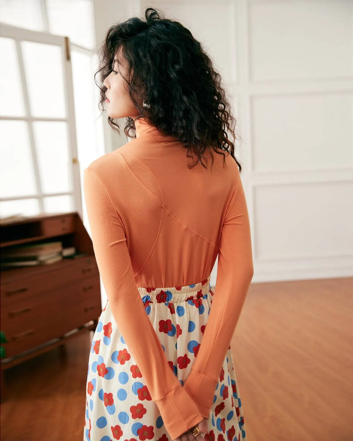 The Mock Neck Cutout Tee sold by rihoas product image thumbnail 3