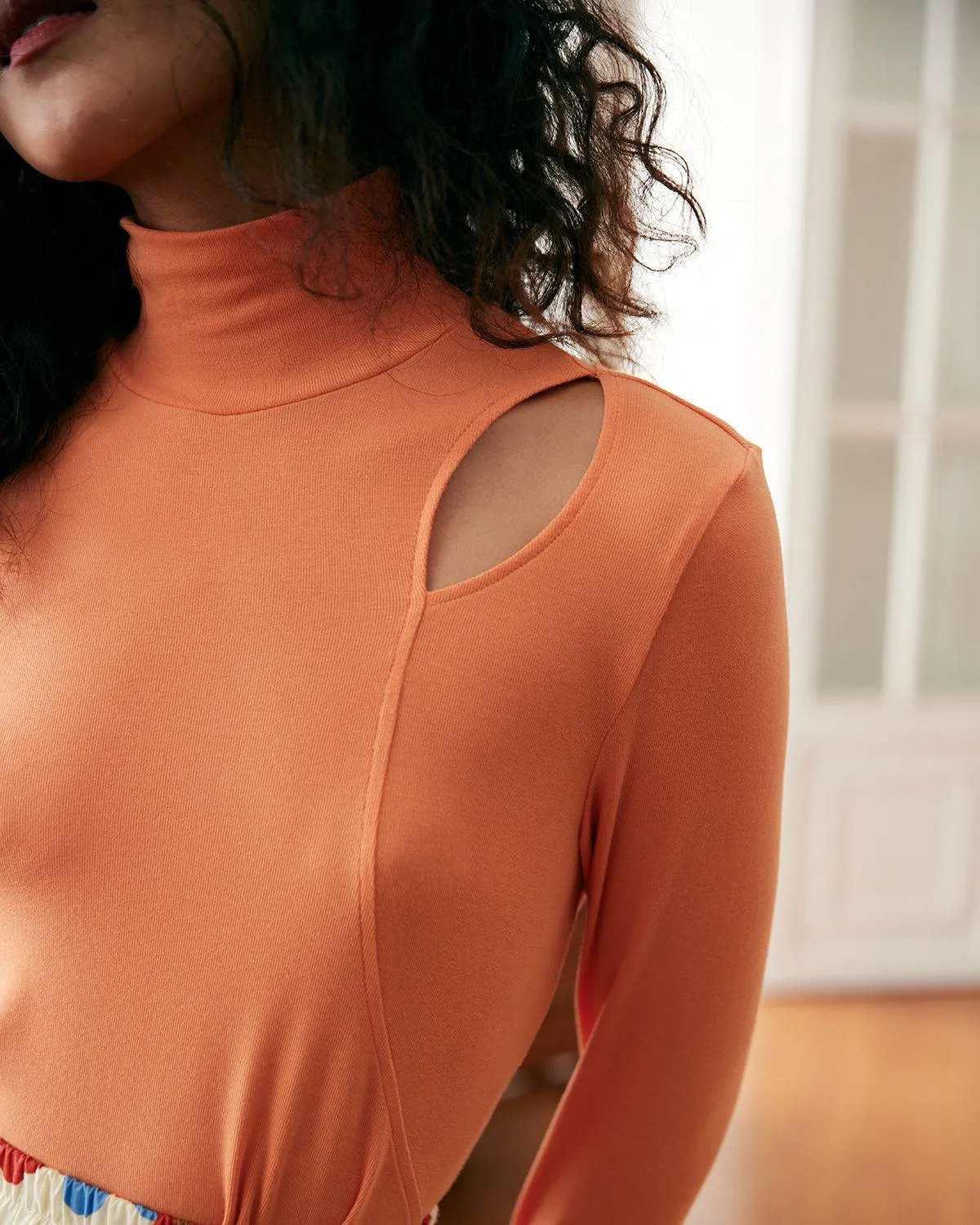 The Mock Neck Cutout Tee sold by rihoas product image thumbnail 4