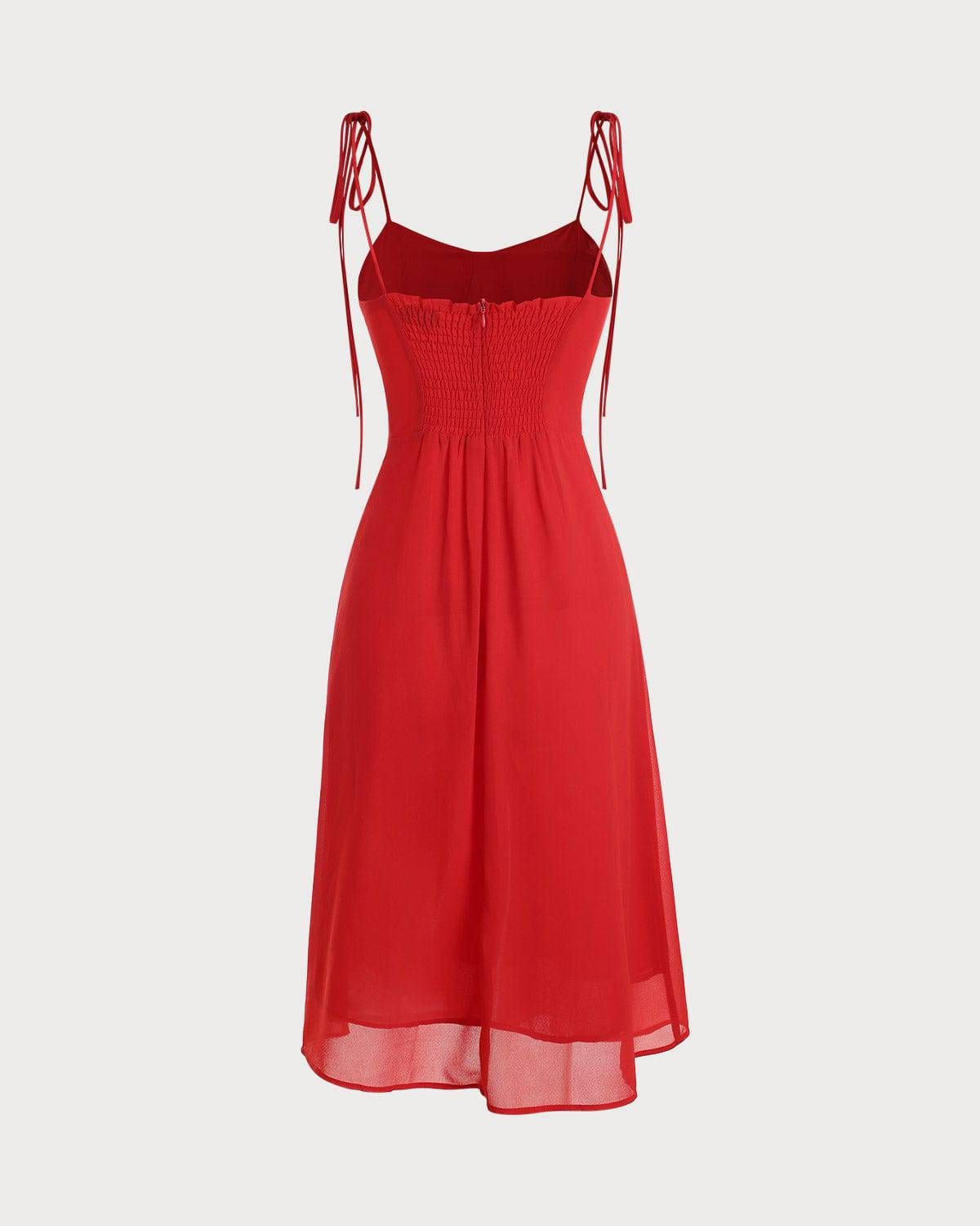 The Tie Spaghetti Strap Split Dress sold by rihoas product image thumbnail 9