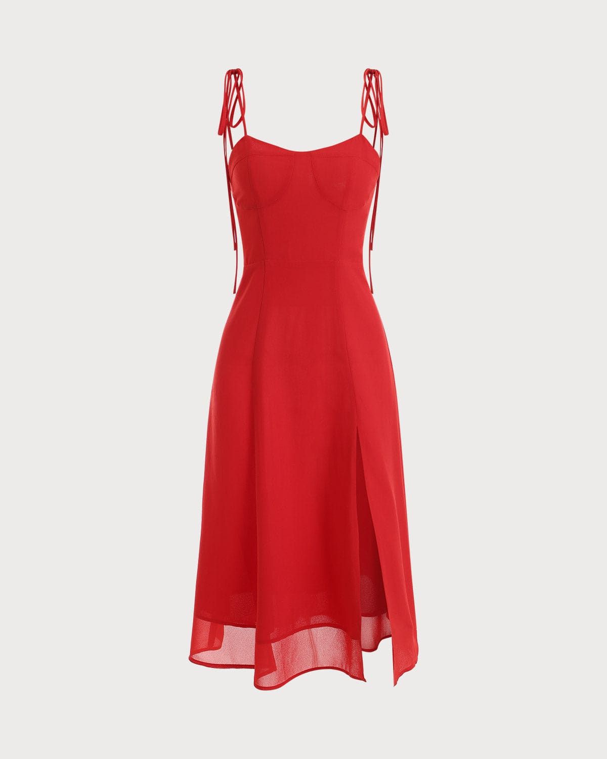 The Tie Spaghetti Strap Split Dress sold by rihoas product image thumbnail 7
