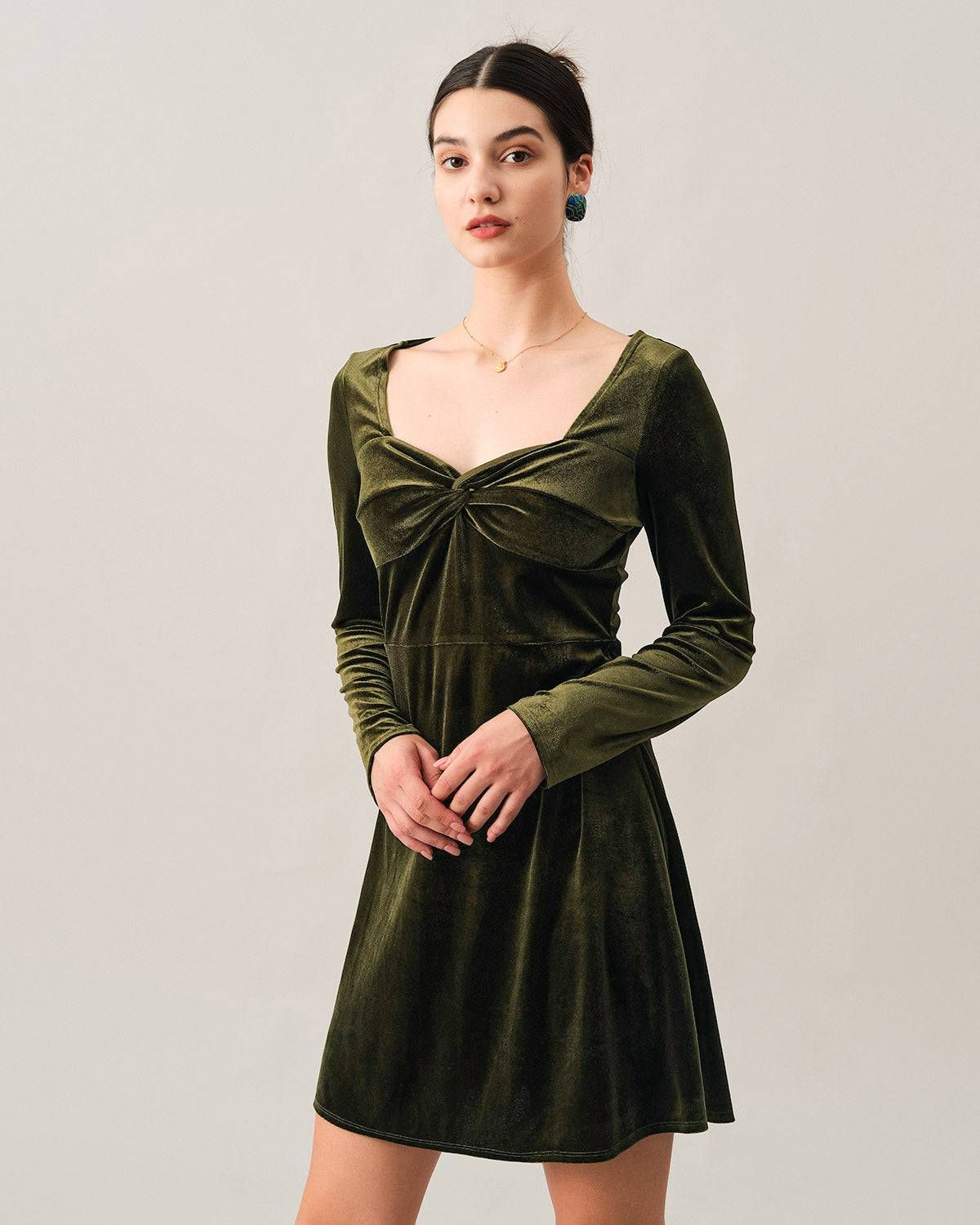 The Solid Velvet Mini Dress sold by rihoas