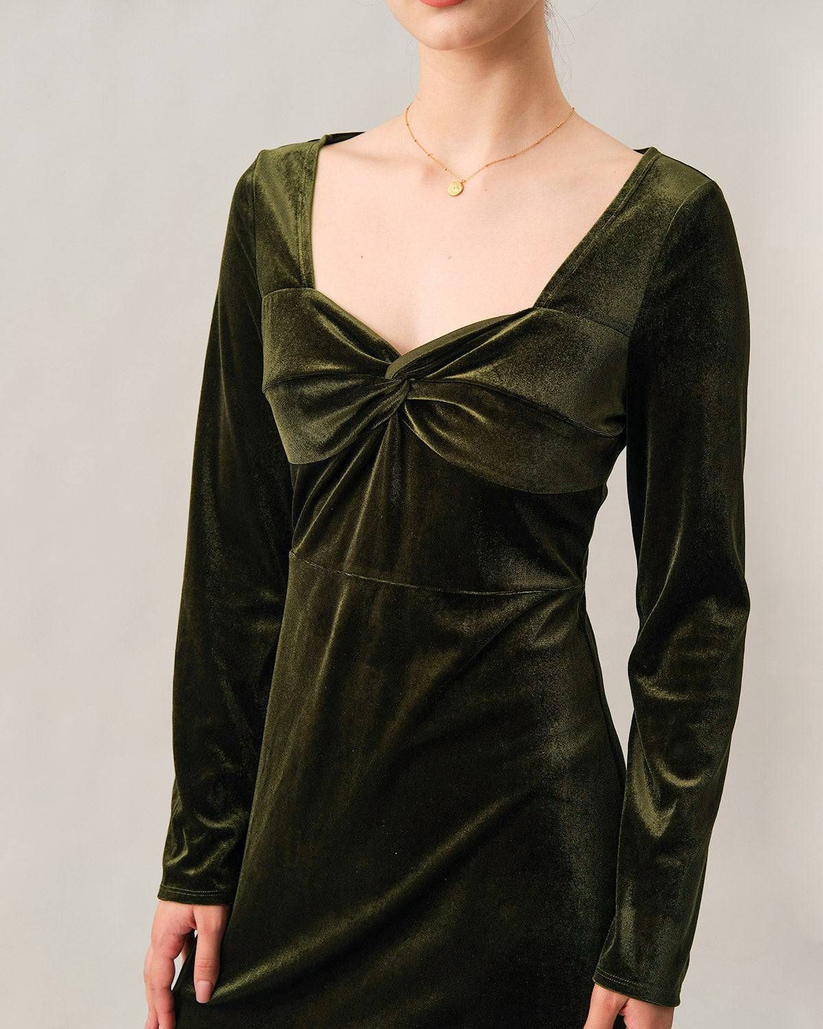 The Solid Velvet Mini Dress sold by rihoas product image thumbnail 2