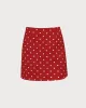 Women's Red Polka Dot High-waisted Mini Skirt sold by rihoas