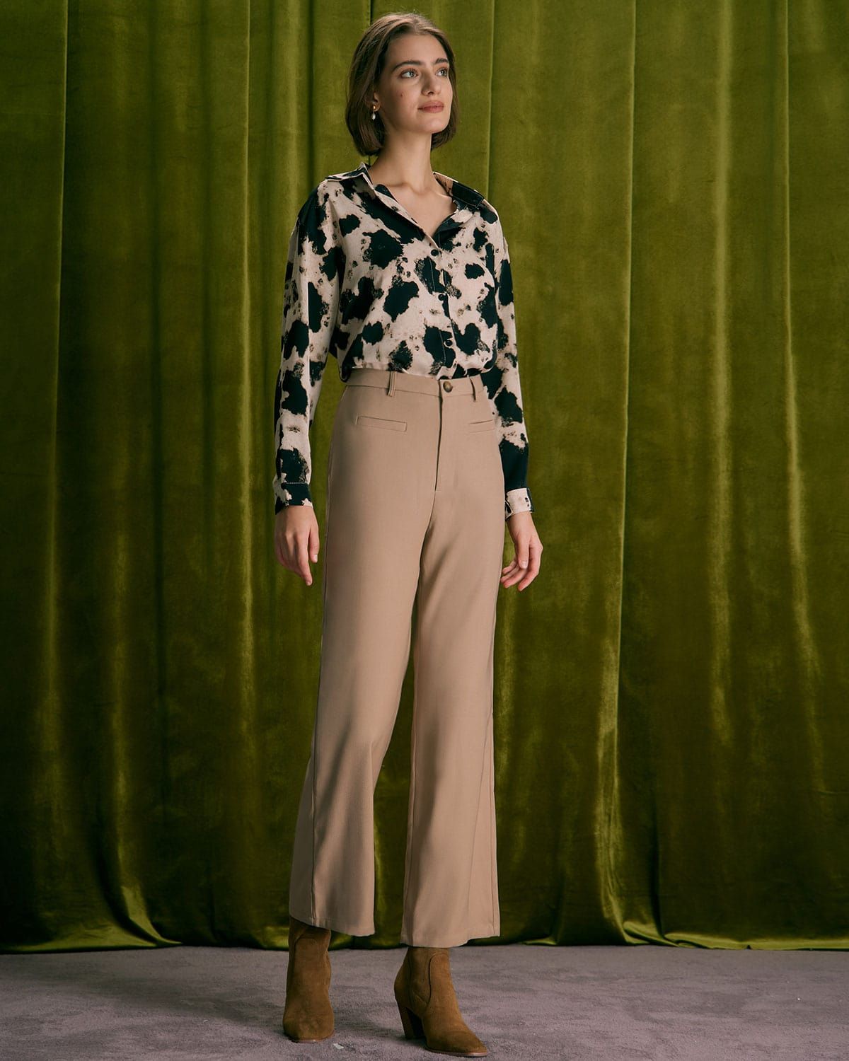 The Black Collared Leopard Button Up Shirt sold by rihoas product image thumbnail 2