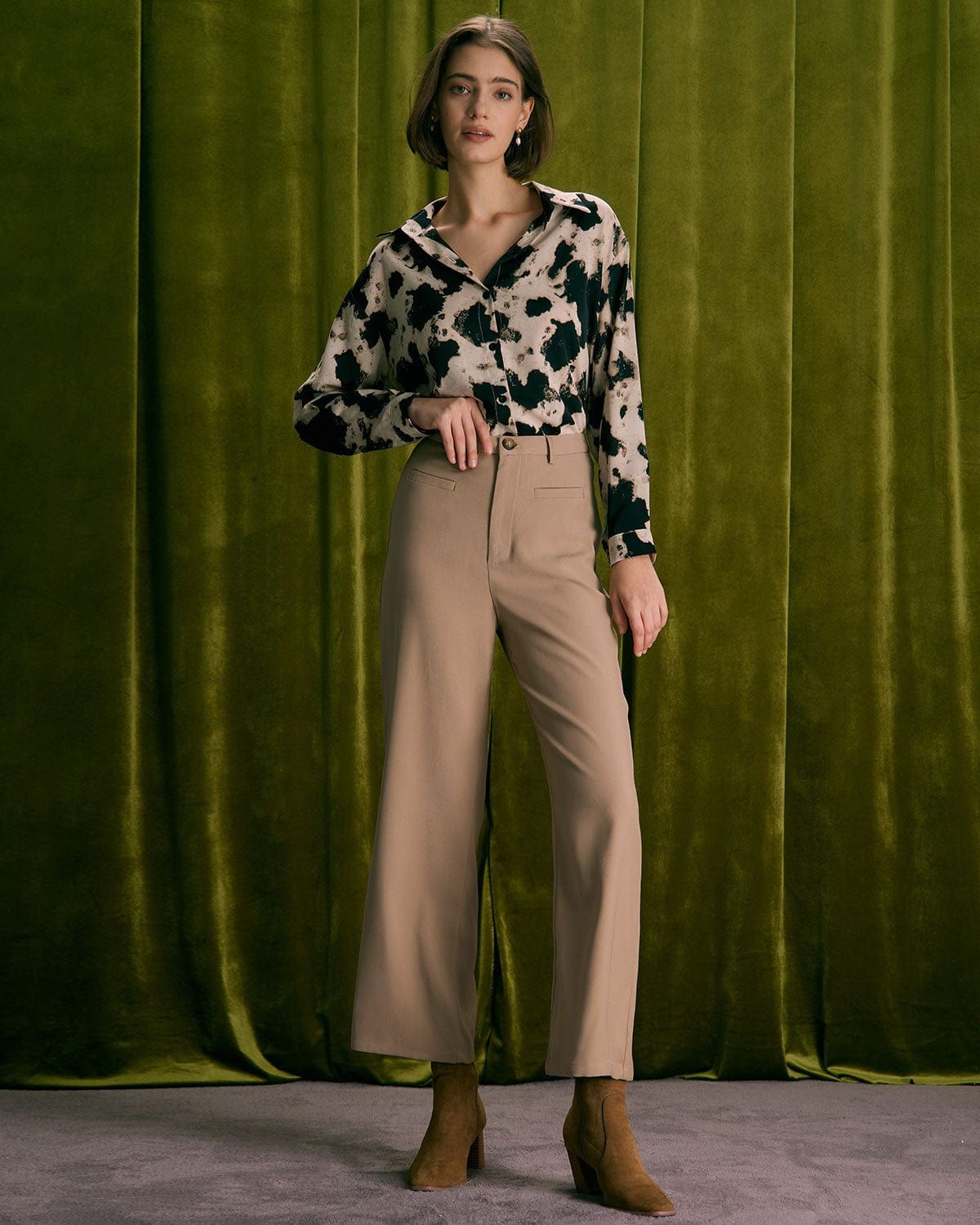 The Black Collared Leopard Button Up Shirt sold by rihoas product image thumbnail 3