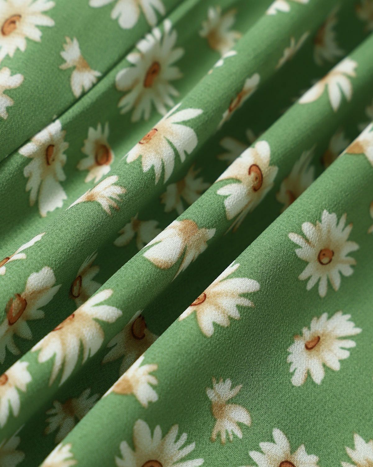 The Green Sweetheart Neck Floral Daisy Mini Dress sold by rihoas product image thumbnail 8