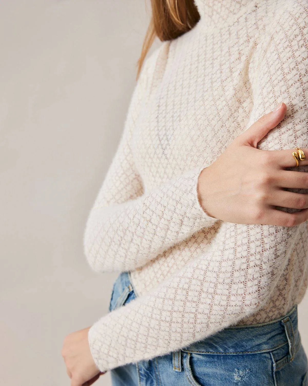 The Floral See-Through Knitwear sold by rihoas product image thumbnail 3