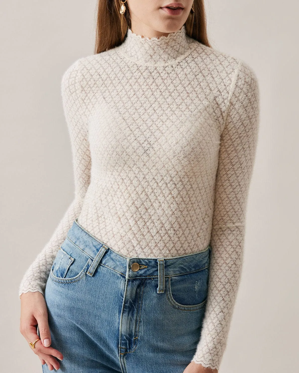 The Floral See-Through Knitwear sold by rihoas product image thumbnail 4