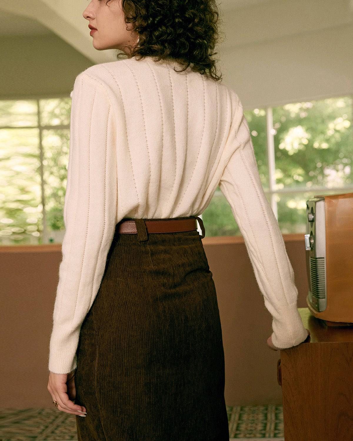 The Floral Embroidered Wool Cardigan sold by rihoas product image thumbnail 3