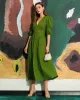 The Puff Sleeve Cutout Slit Maxi Dress sold by rihoas
