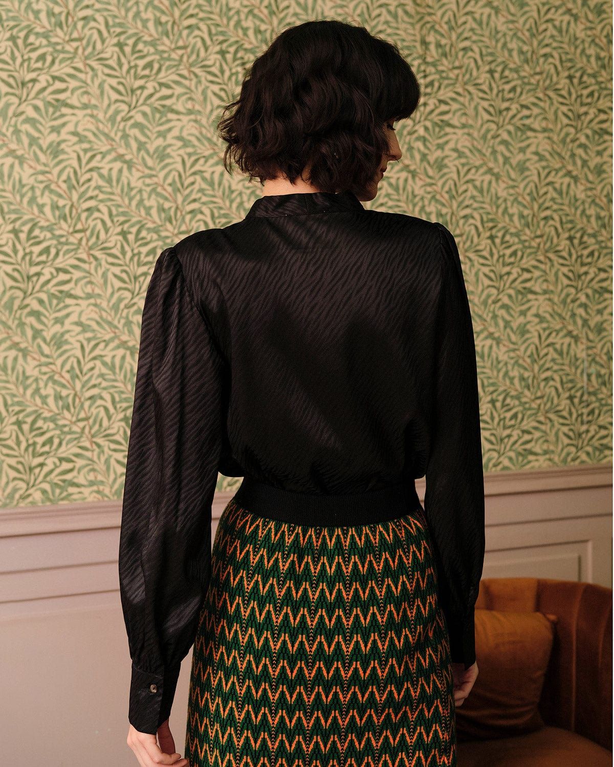 The Solid V Neck Knotted Blouse sold by rihoas product image thumbnail 5
