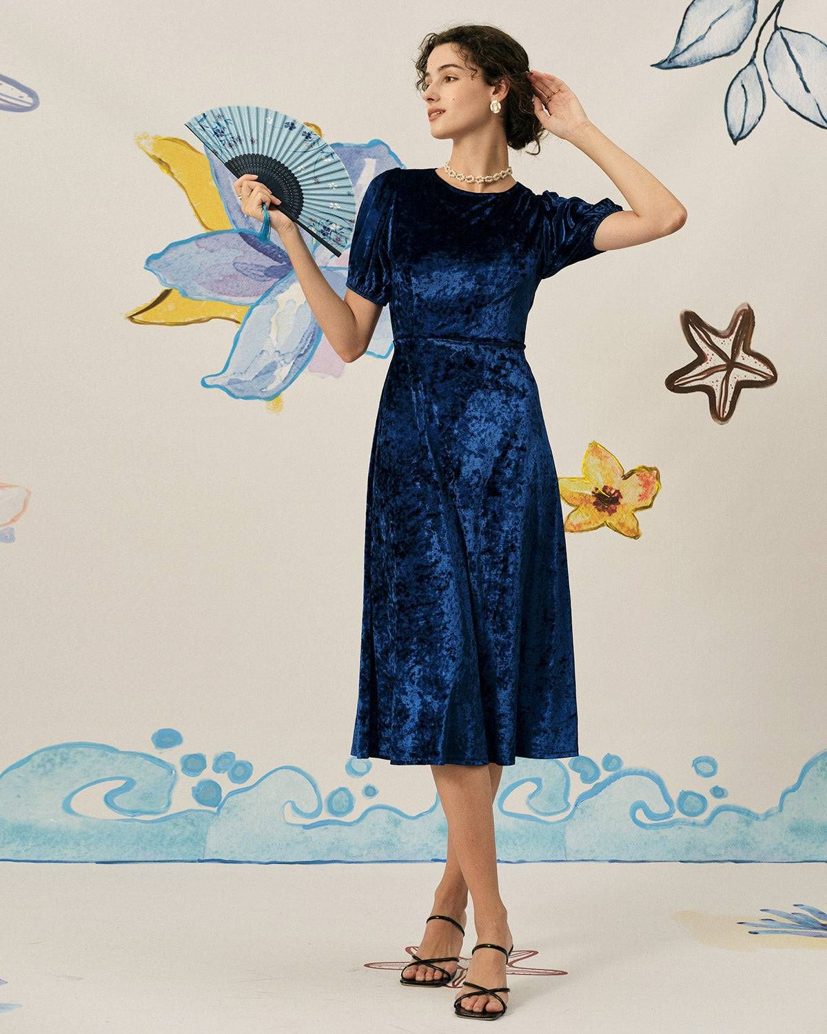 The Velvet Backless Midi Dress sold by rihoas product image thumbnail 3