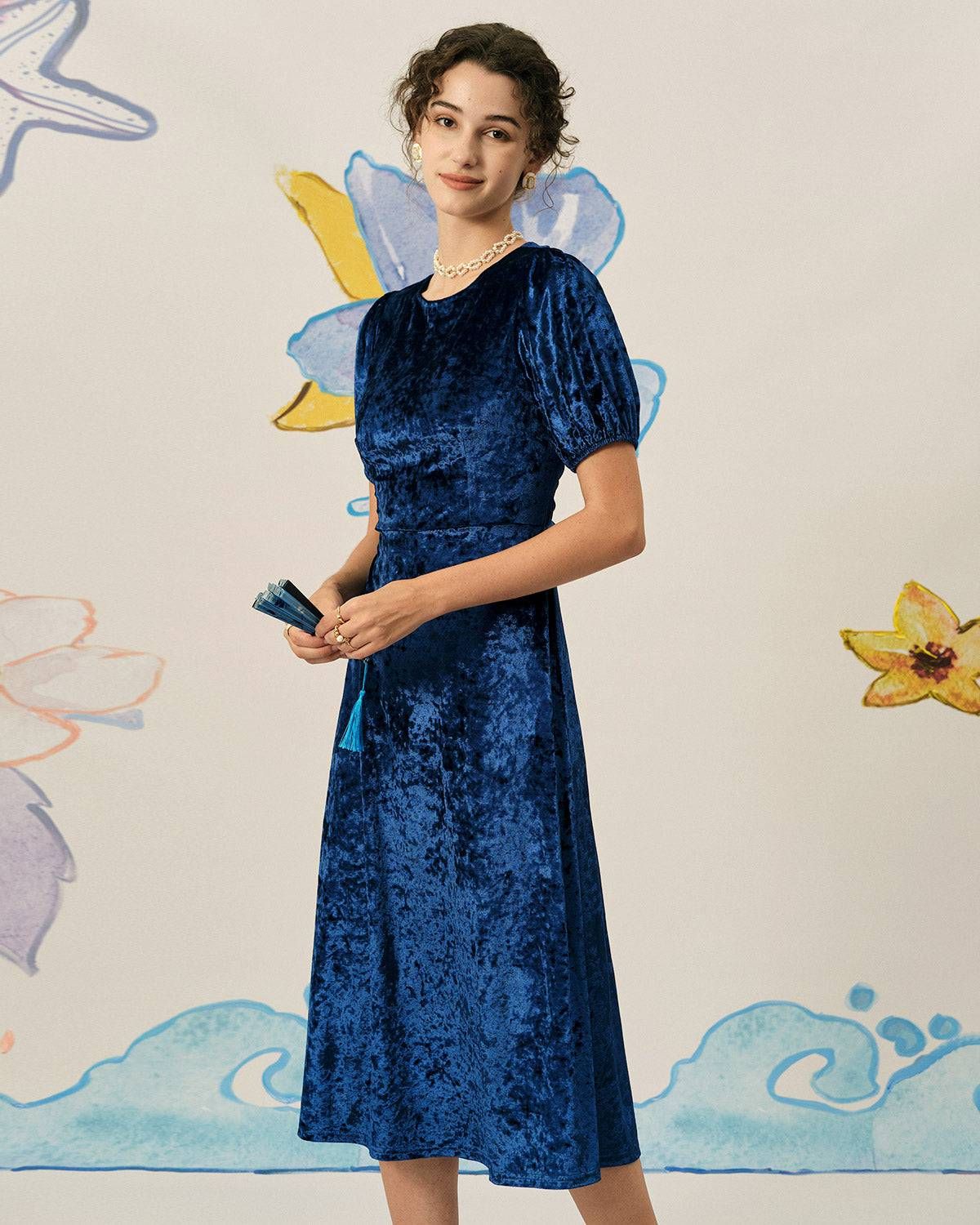 The Velvet Backless Midi Dress sold by rihoas