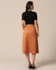 The Black Round Neck Spliced Sheer Knit Top sold by rihoas