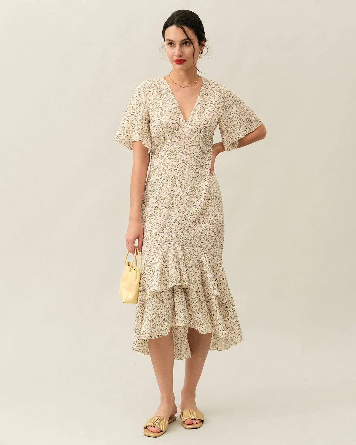 The Backless Fishtail Floral Dress sold by rihoas