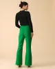 The Solid High-waisted Flare Pants sold by rihoas