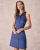 The Navy Shirt Collar Button Front Mini Dress sold by rihoas