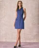 The Navy Shirt Collar Button Front Mini Dress sold by rihoas