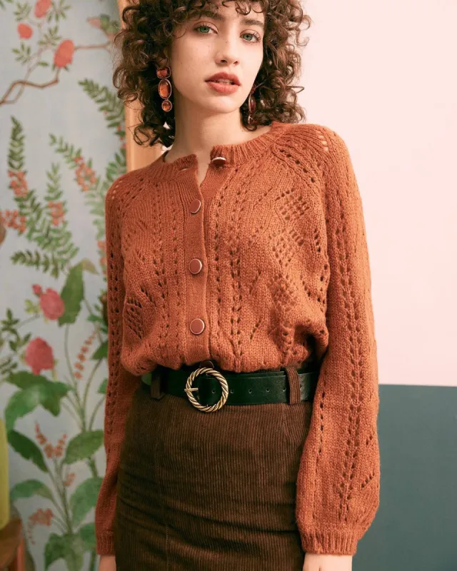 The Cutout Raglan-sleeve Cardigan sold by rihoas