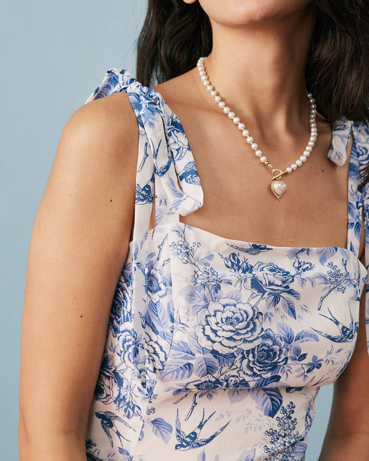 The Tie Strap Smocked Floral Cami Top sold by rihoas product image thumbnail 2