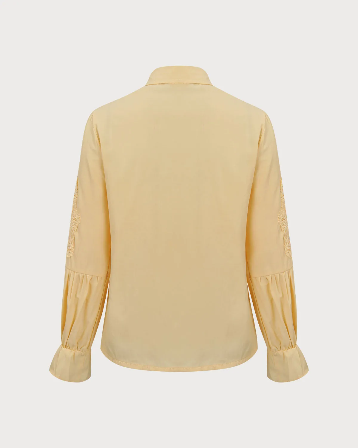The Yellow Lapel Button Balloon Sleeve Shirt sold by rihoas product image thumbnail 3