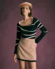 The Khaki High Waisted Contrast Mini Skirt sold by rihoas