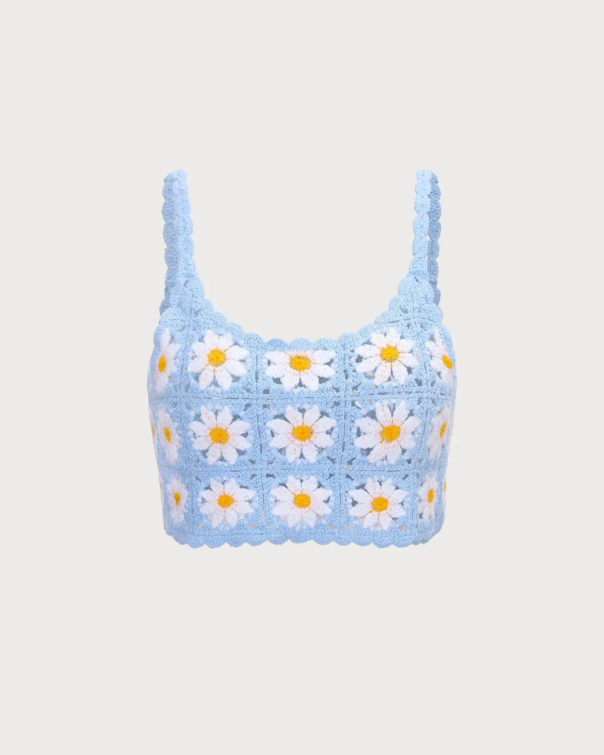 Women's Floral Cropped Knitted Cami Top sold by rihoas product image thumbnail 5