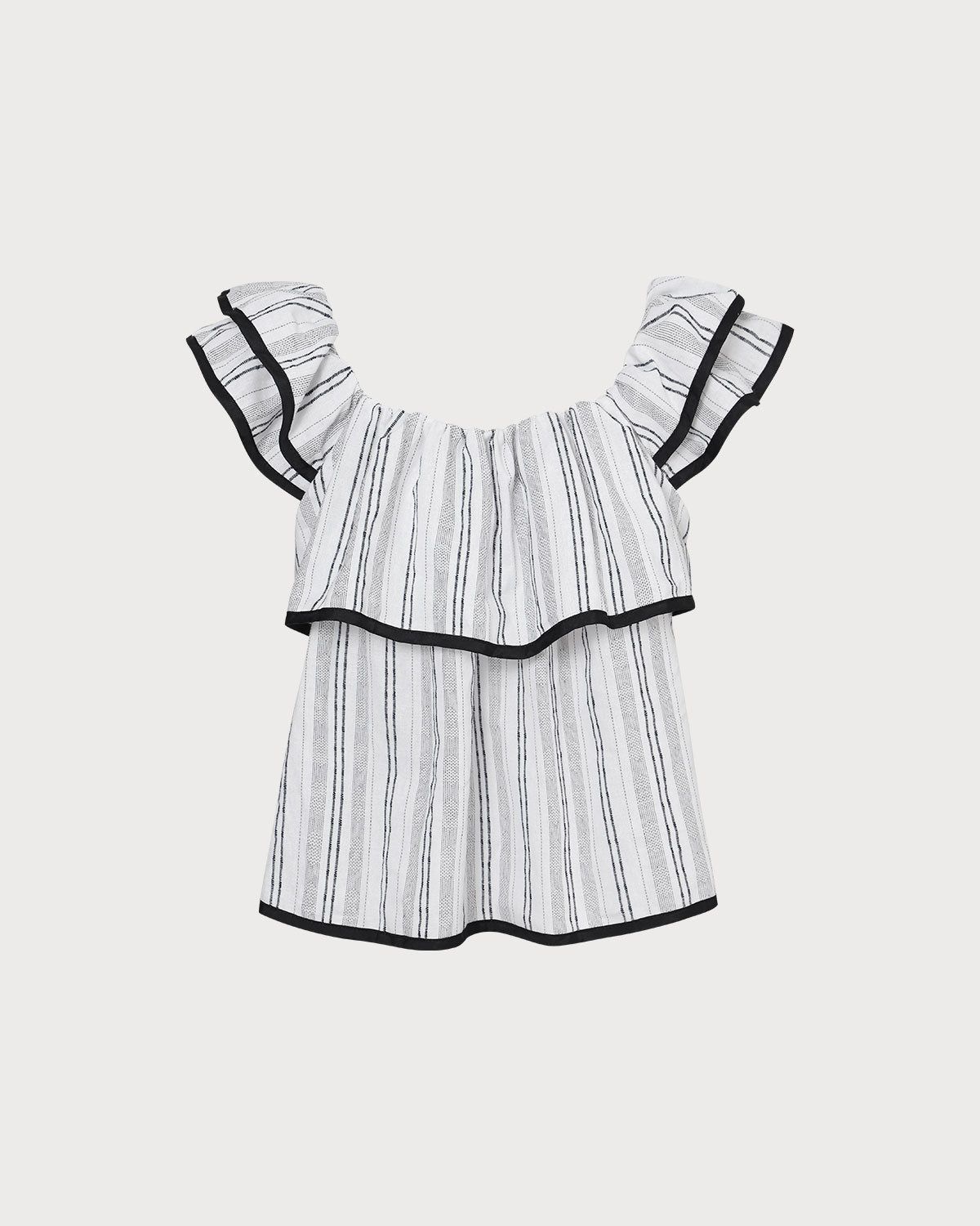 The Multi Butterfly Sleeve Striped Tank Top sold by rihoas product image thumbnail 3