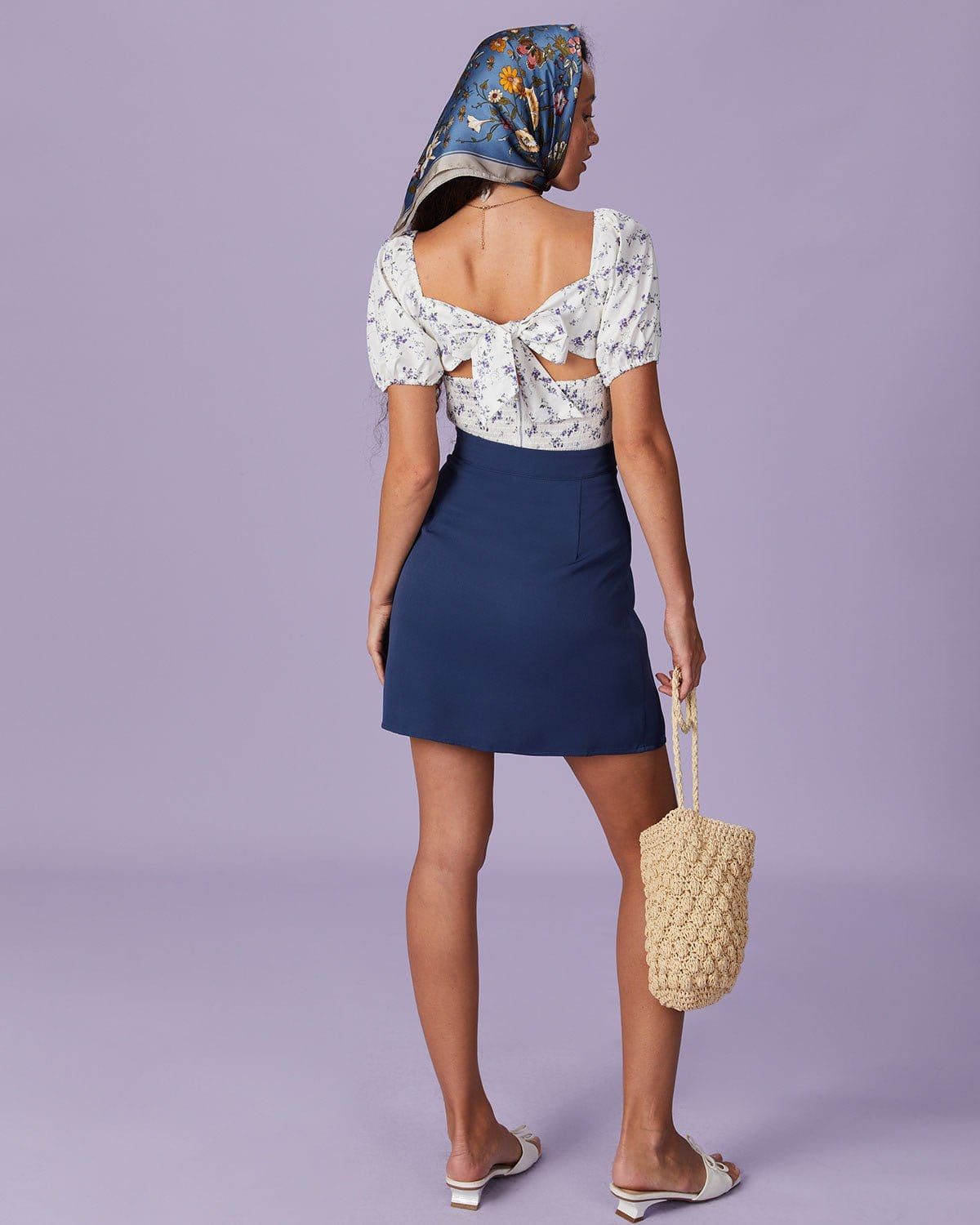 The White Sweetheart Neck Floral Cutout Blouse sold by rihoas product image thumbnail 4