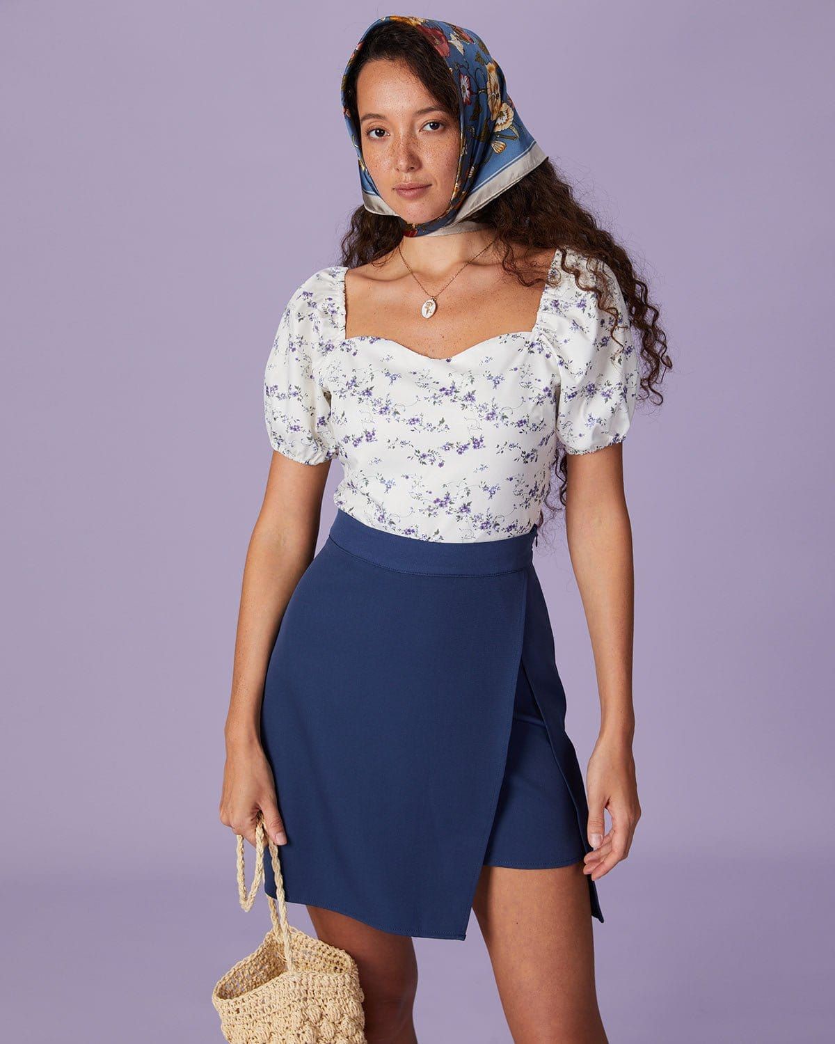 The White Sweetheart Neck Floral Cutout Blouse sold by rihoas product image thumbnail 2