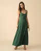 The Solid Color Side Slit Maxi Dress sold by rihoas