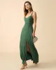 The Solid Color Side Slit Maxi Dress sold by rihoas