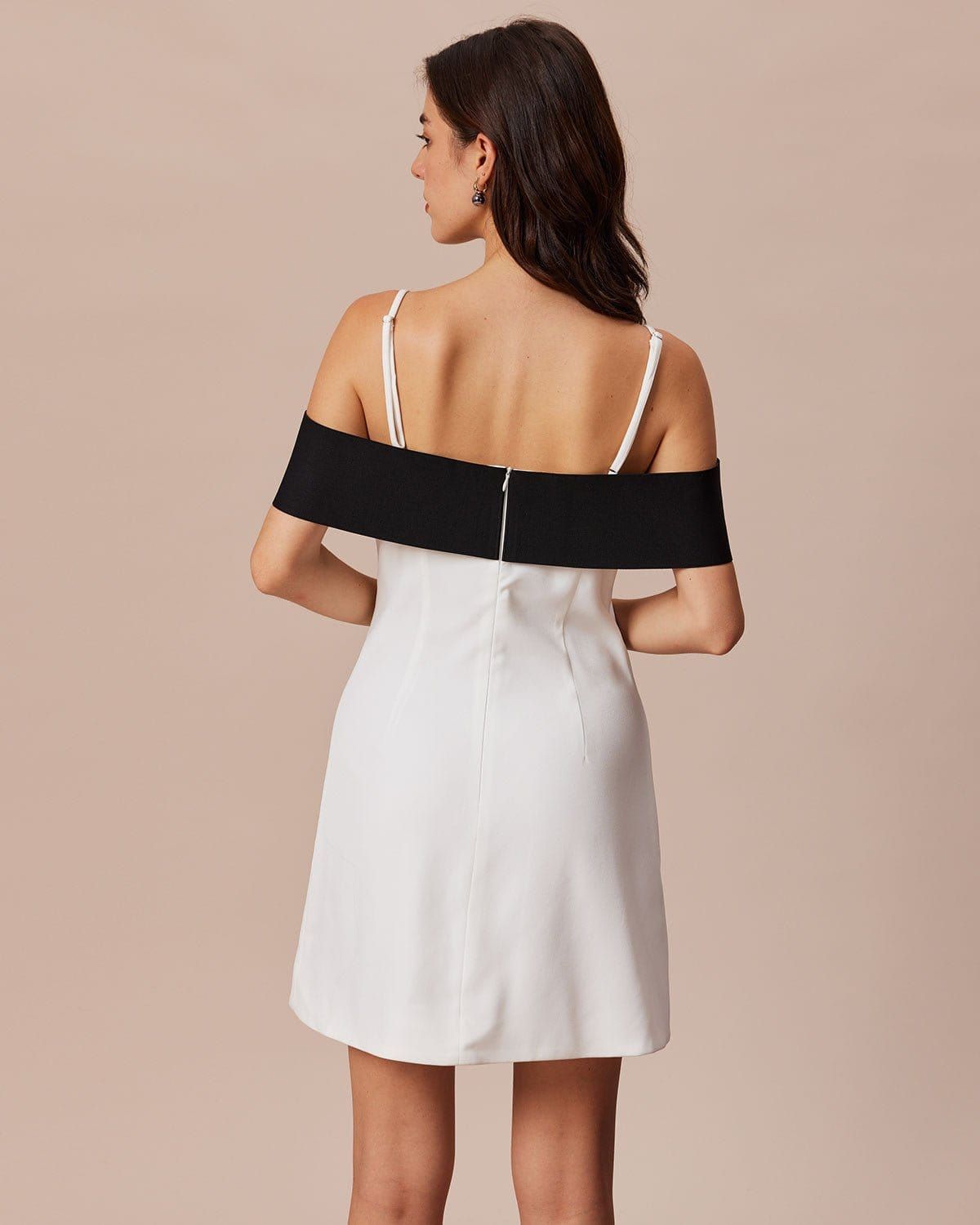 The White Off The Shoulder Bowknot Mini Dress sold by rihoas product image thumbnail 6