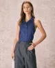 The Grey High Waisted Pleated Straight Pants sold by rihoas