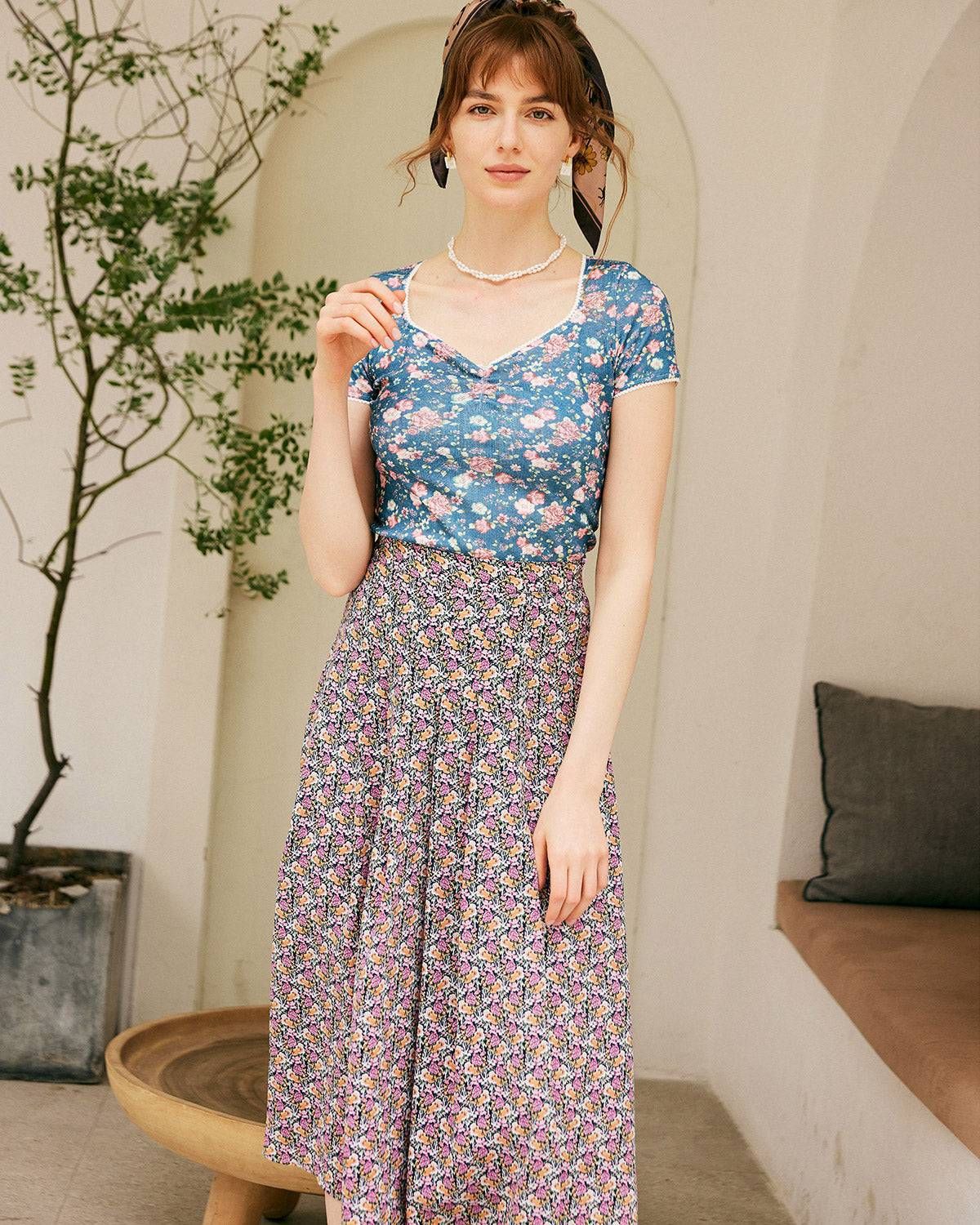 High Waisted Side Split Skirt sold by rihoas product image thumbnail 4