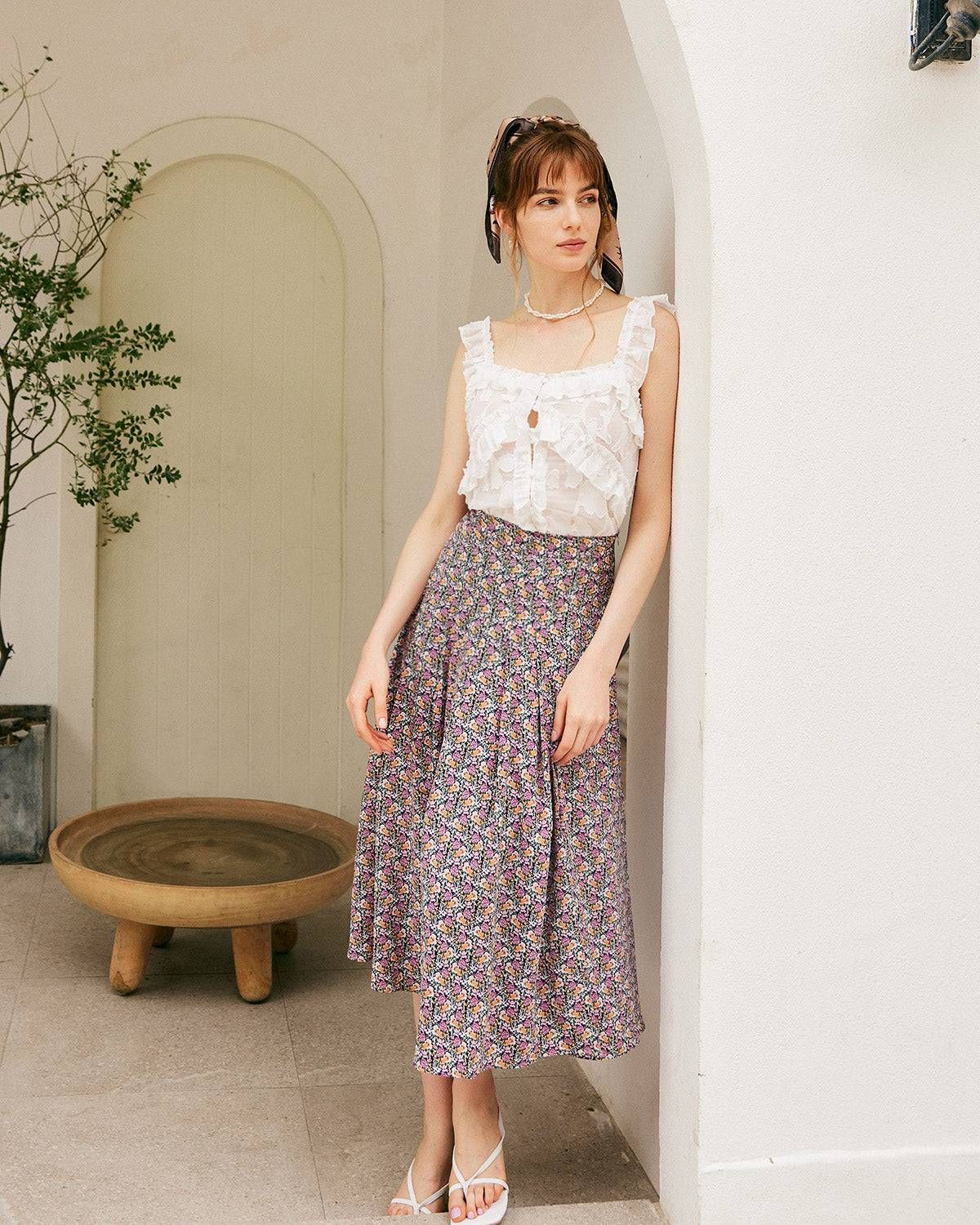 High Waisted Side Split Skirt sold by rihoas product image thumbnail 5