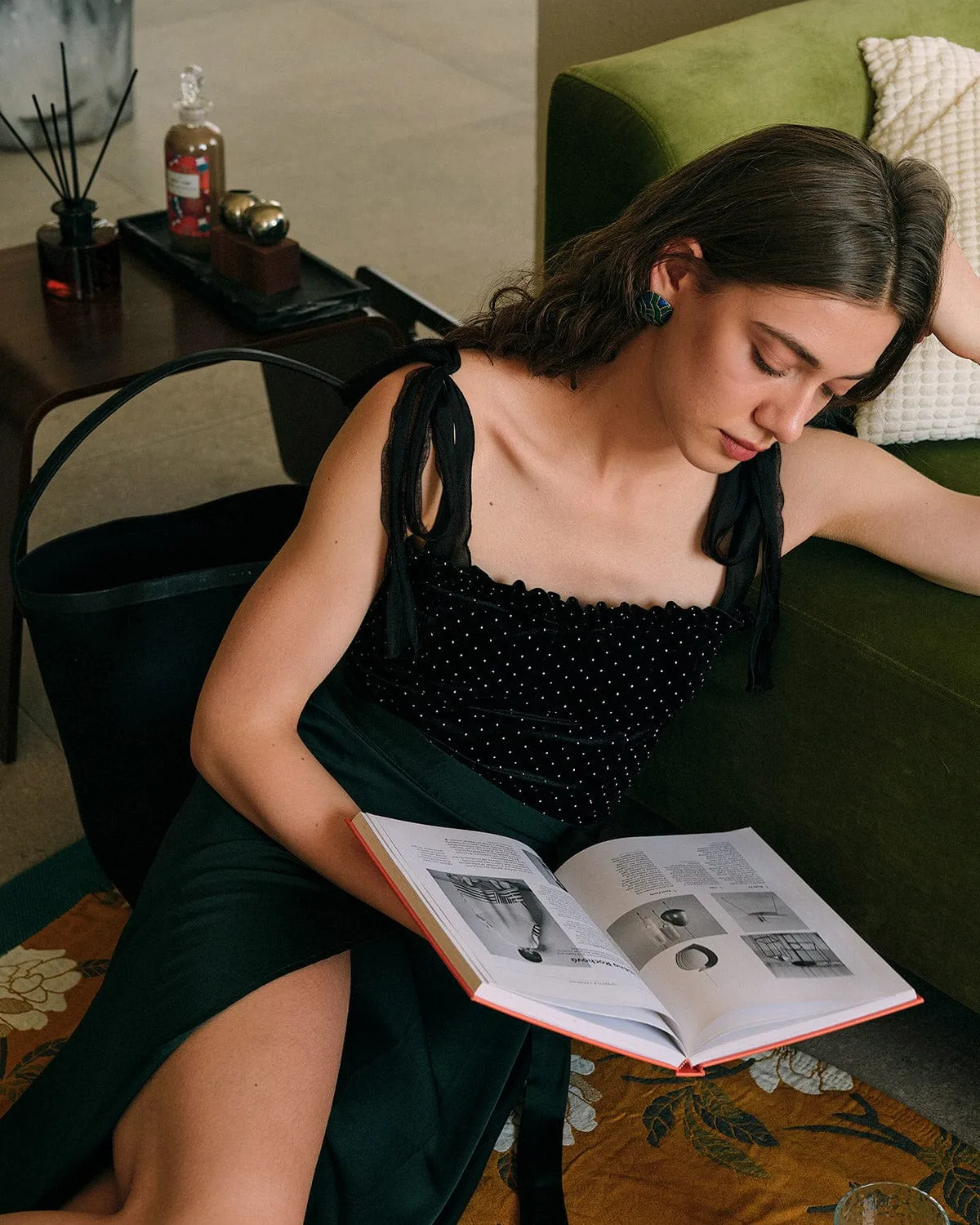 The Sweetheart Neck Rhinestone Tie Strap Top sold by rihoas product image thumbnail 5