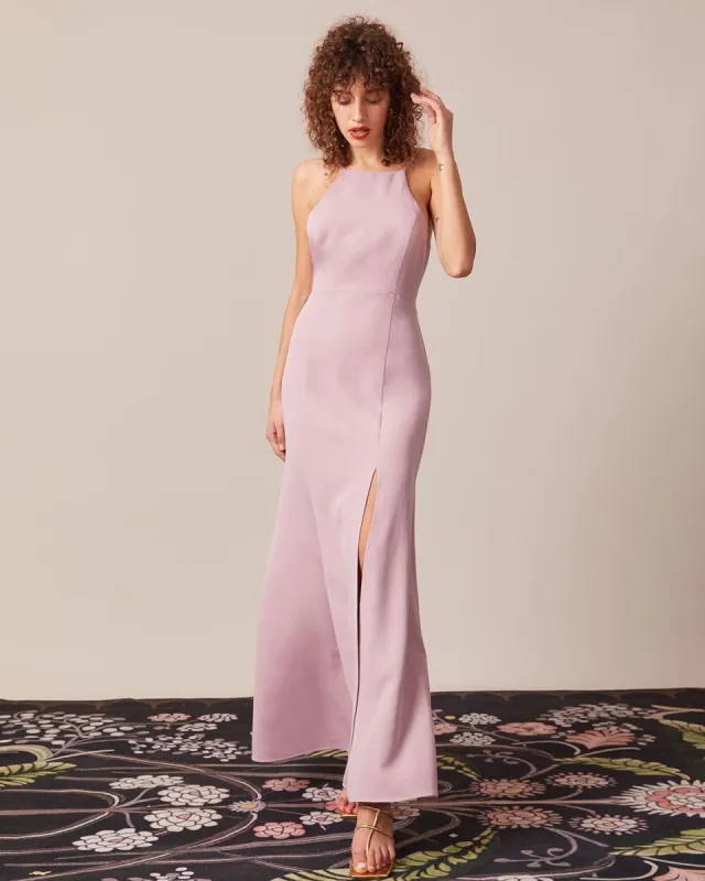 The Purple Cutout Back Mermaid Maxi Dress sold by rihoas